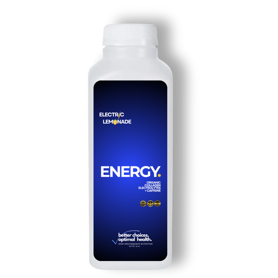 ENERGY: Caffeine, Collagen ElectrolytesLemonade / 16 Oz Single Serve